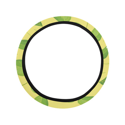 Spinach Print Design LKS302 Steering Wheel Cover with Elastic Edge