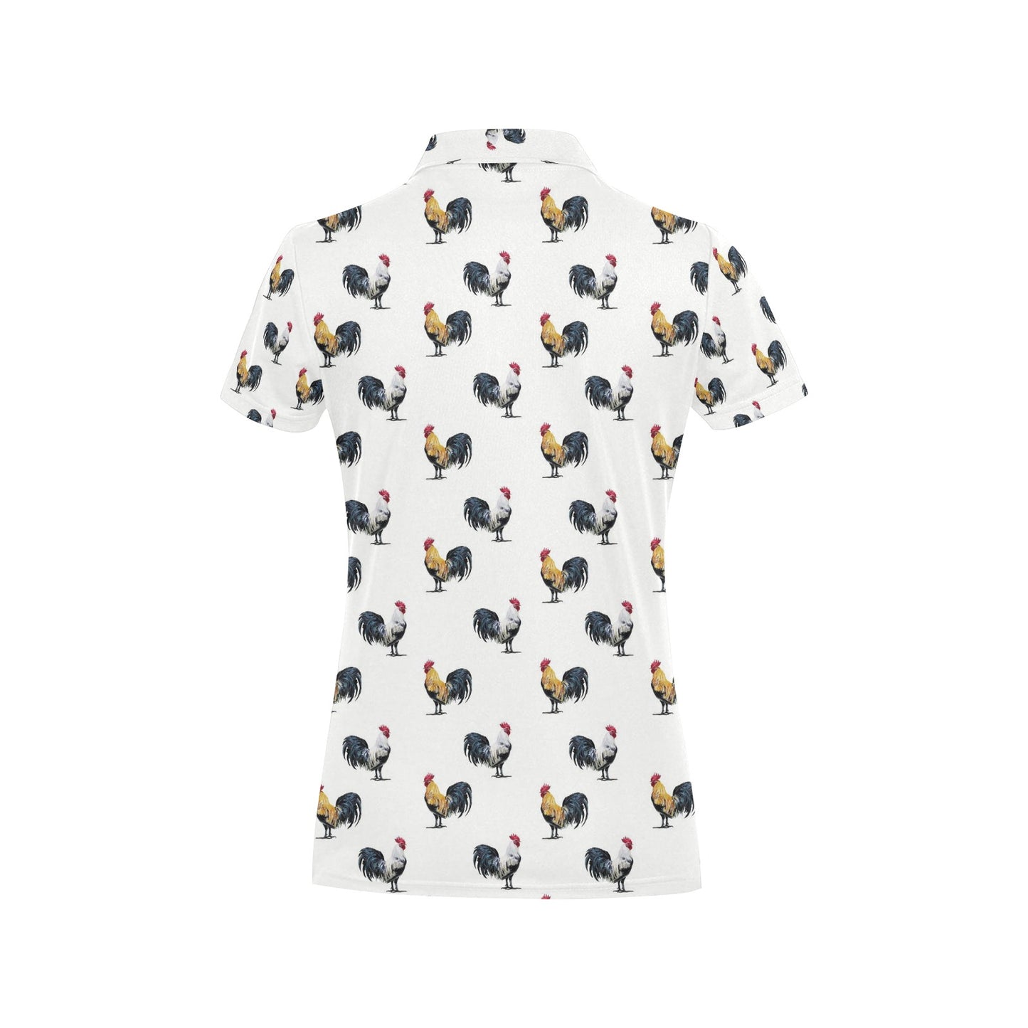 Chicken Pattern Print Design 02 Women's Polo Shirt