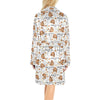 Setters Irish Print Design LKS301 Women's Fleece Robe