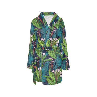 Rainforest Pattern Print Design RF01 Women's Fleece Robe