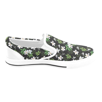 Sampaguita Print Design LKS301 White Slip Ons Canvas Women's Shoes