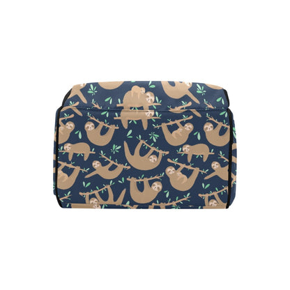 Sloth Print Design LKS307 Diaper Bag Backpack