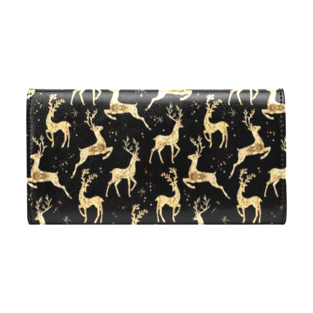 Deer Gold Pattern Women's Trifold Wallet