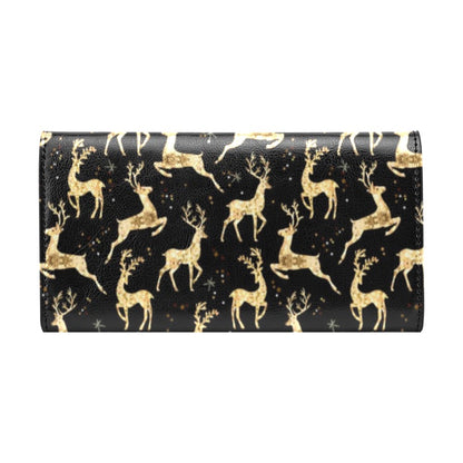 Deer Gold Pattern Women's Trifold Wallet