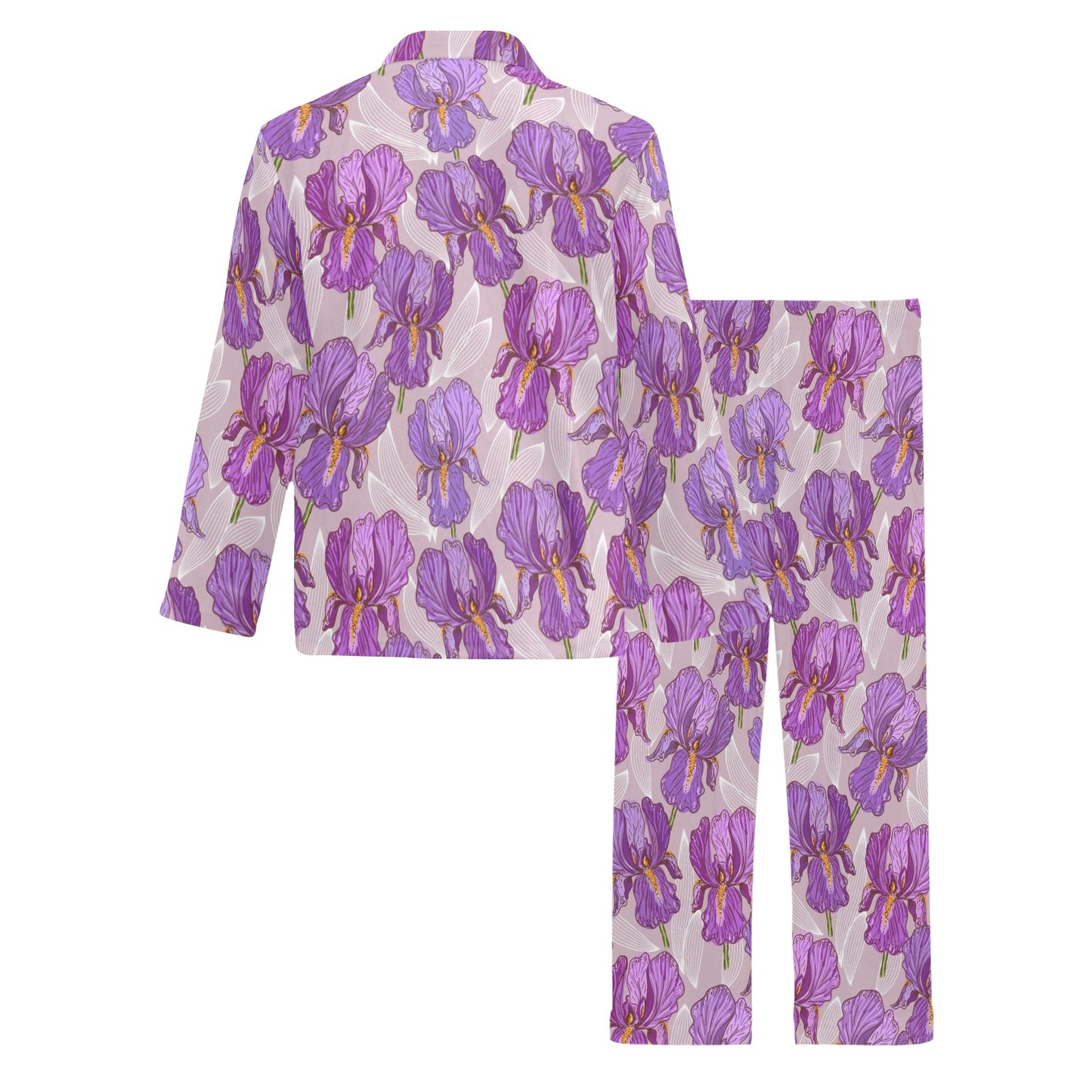 Iris Pattern Print Design IR05 Men's Long Pajama Set