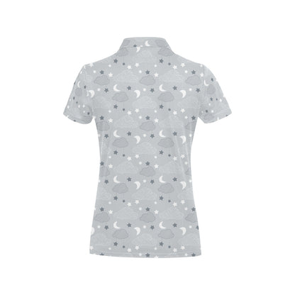 Cloud Pattern Print Design 04 Women's Polo Shirt