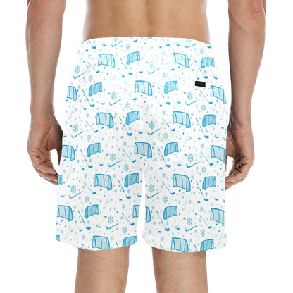 Hockey Print Design LKS303 Men's Swim Trunks Beach Shorts