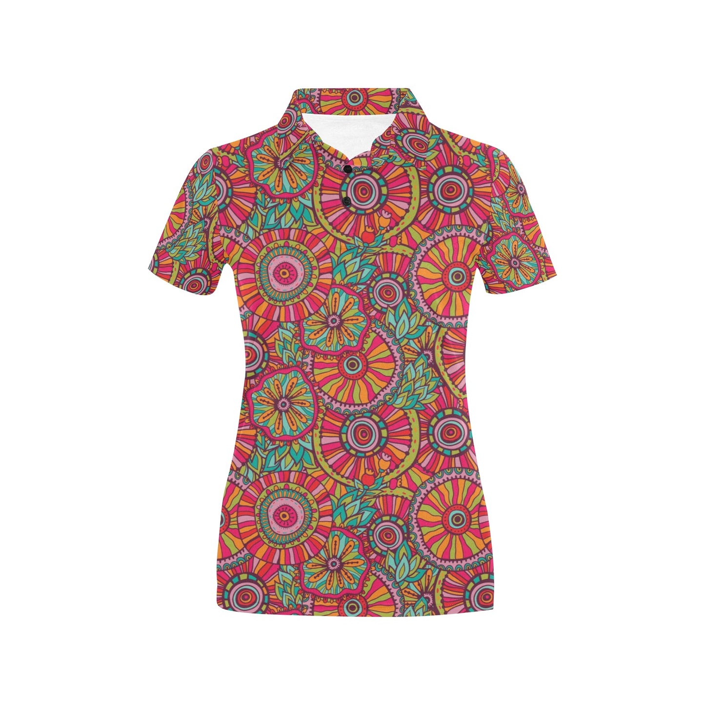 Boho Pattern Print Design 01 Women's Polo Shirt