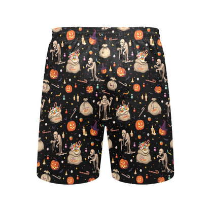 Mummy Halloween Print Design LKS303 Men's Swim Trunks Beach Shorts