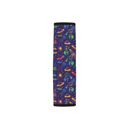 UFO Space Rocket Print Design LKS302 Car Seat Belt Cover