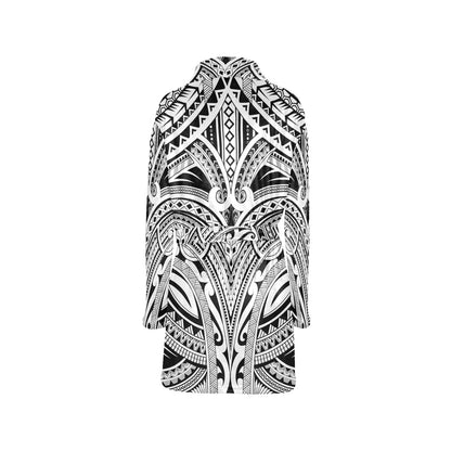 Maori Pattern Print Design 06 Women's Fleece Robe