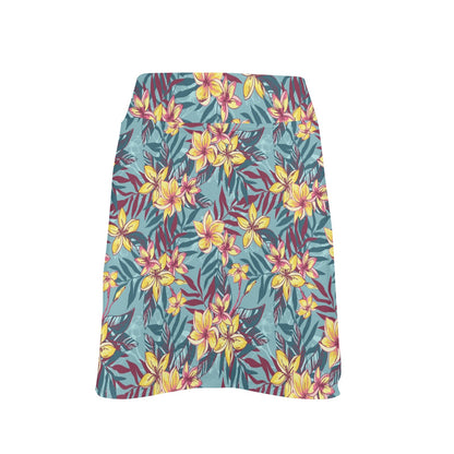Summer Floral Print Design LKS304 17" Golf & Pickleball Skort with Pockets