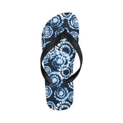 Tie Dye Dark Blue Print Design LKS306 Flip Flops