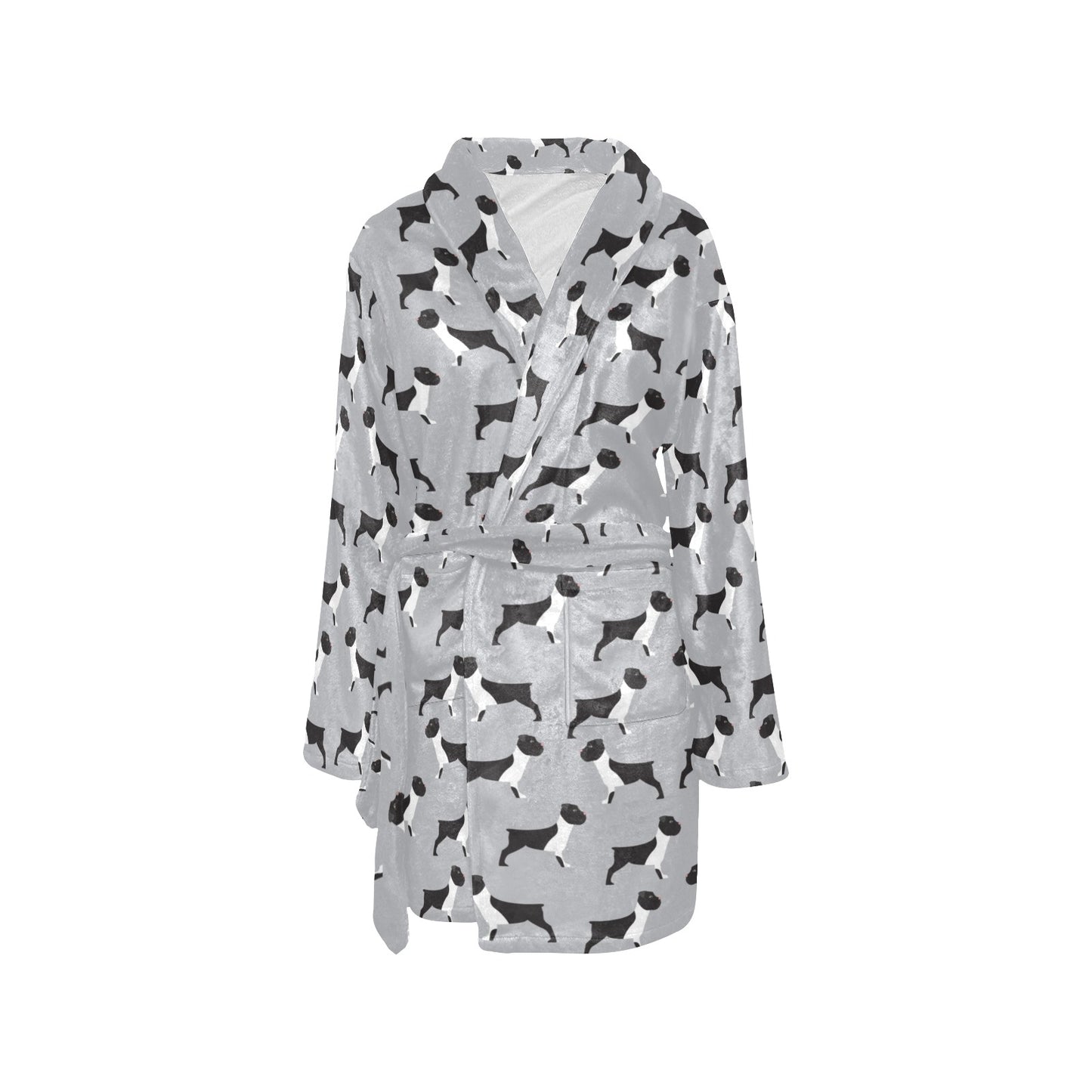 Boxers Pattern Print Design 01 Women's Fleece Robe