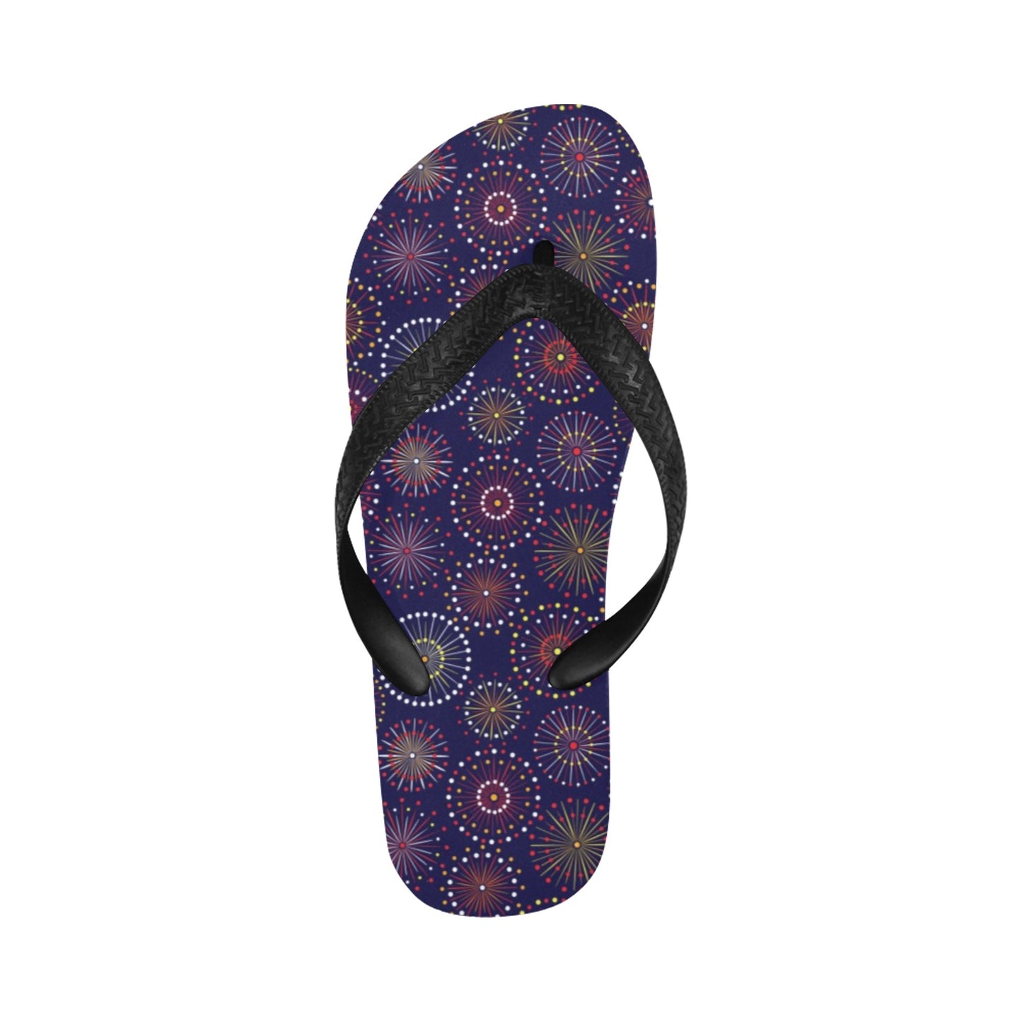 Firework Flower Style Print Design LKS302 Flip Flops