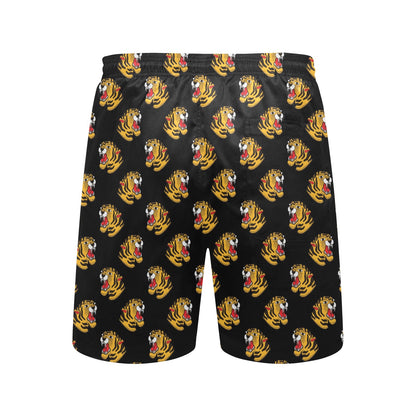 Tiger Head Print Design LKS306 Men's Swim Trunks Beach Shorts