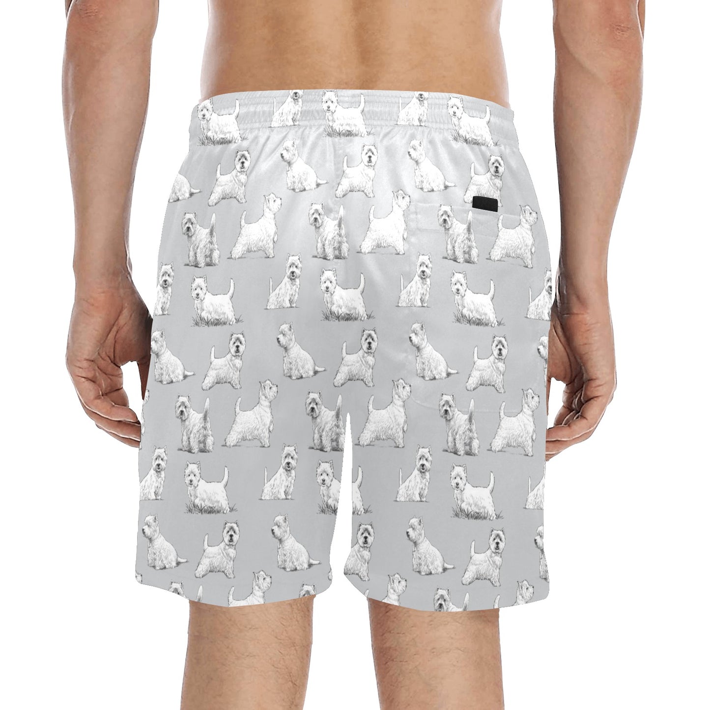 Scottish Terriers Print Design LKS3011 Men's Swim Trunks Beach Shorts