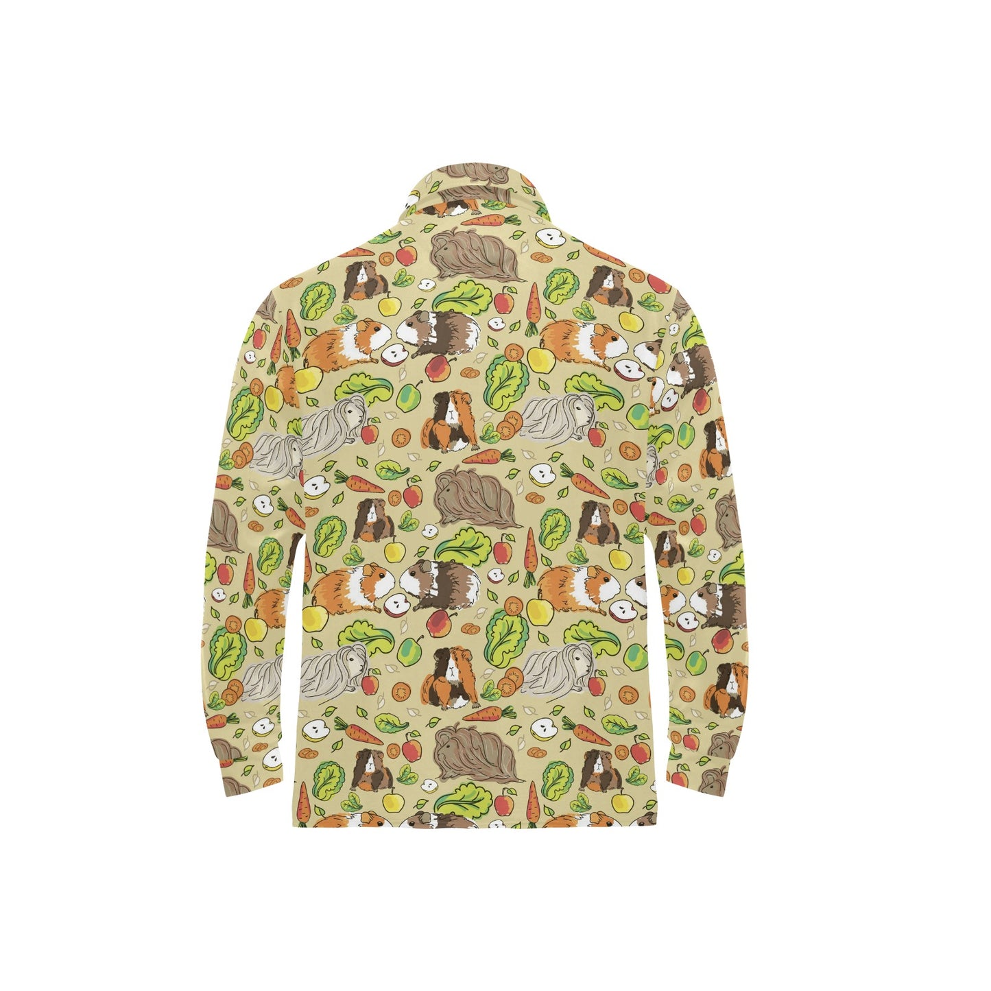 Guinea Pig Pattern Print Design 02 Long Sleeve Polo Shirt For Men's