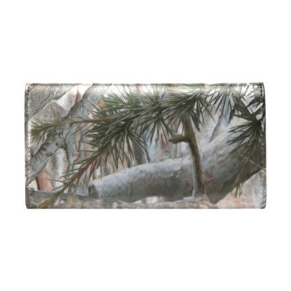 Camo Realistic Tree Forest Pattern Women's Trifold Wallet