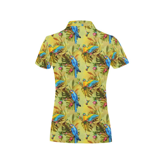 Parrot Pattern Print Design A02 Women's Polo Shirt