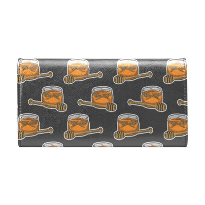 Honey Bee Print Design LKS305 Women's Trifold Wallet