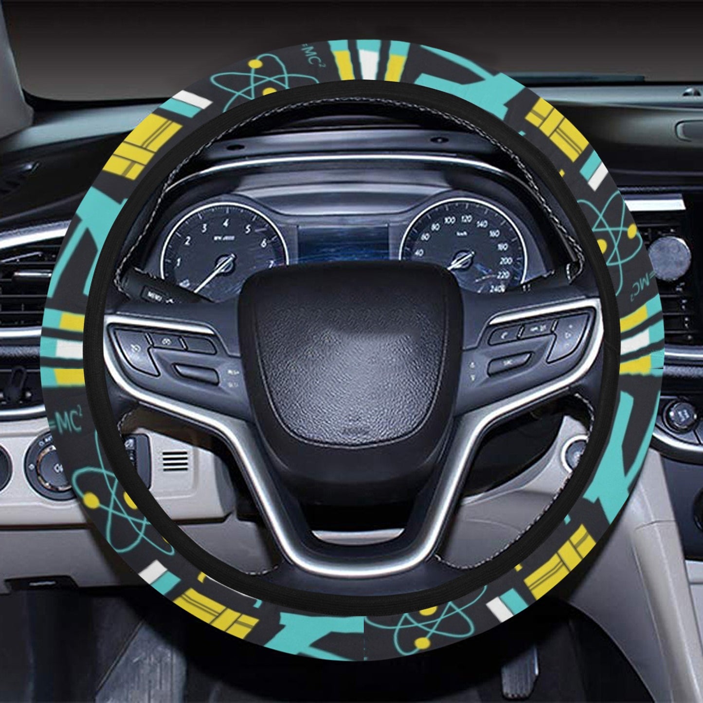 Science Print Design LKS301 Steering Wheel Cover with Elastic Edge