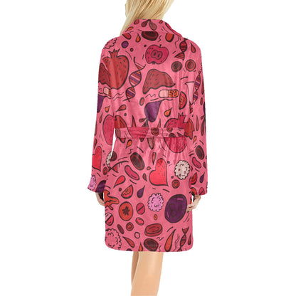 Phlebotomist Pattern Print Design A01 Women's Fleece Robe