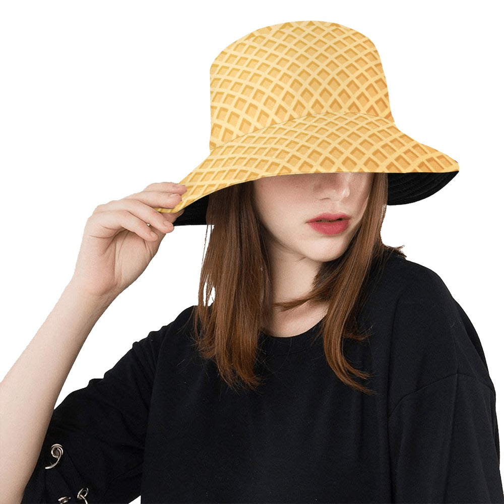 Waffle Texture Print Design LKS302 Unisex Bucket Hat
