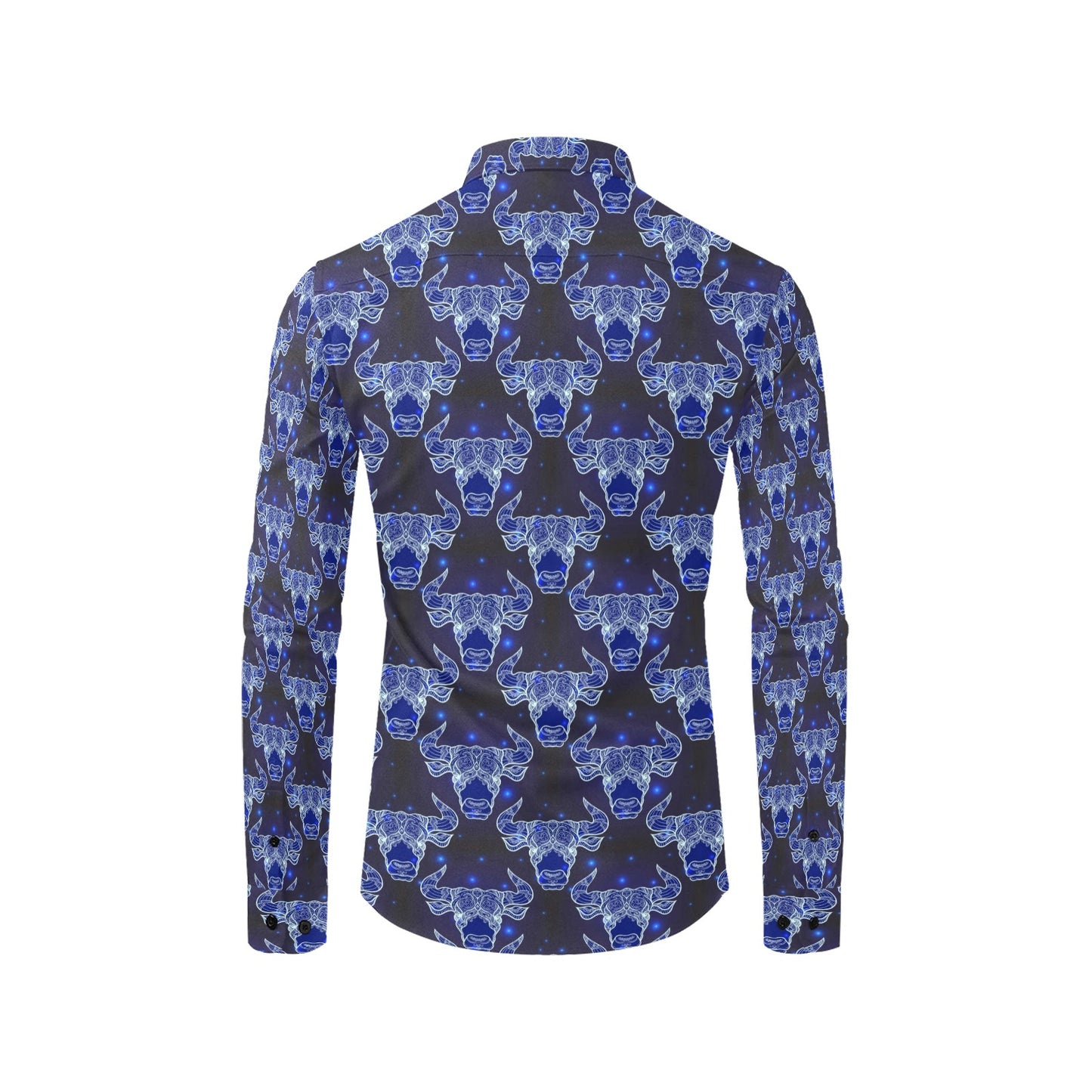 Taurus Print Design LKS302 Men's Long Sleeve Dress Shirt