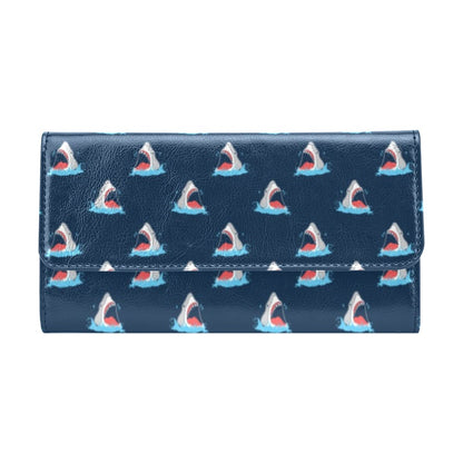Shark Print Design LKS3010 Women's Trifold Wallet