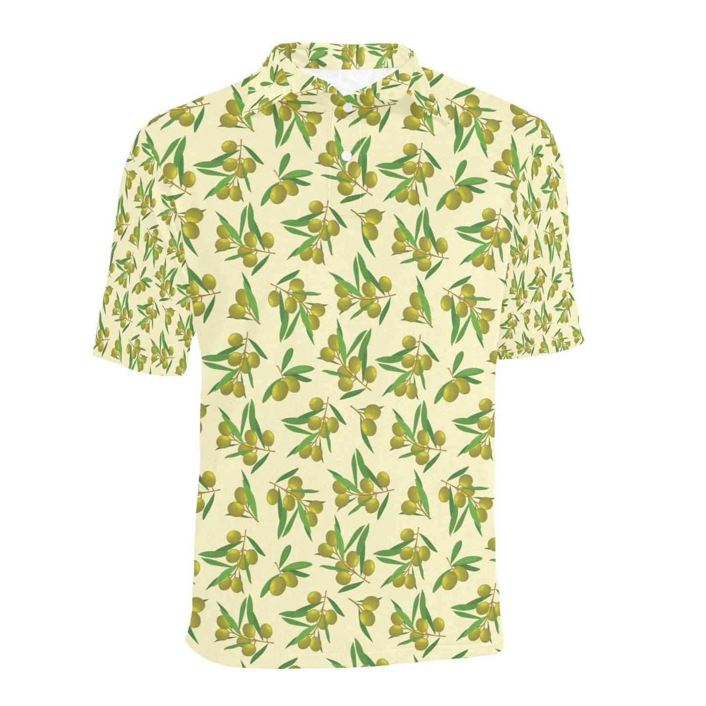 Olive Print Design LKS302 Men Polo Shirt