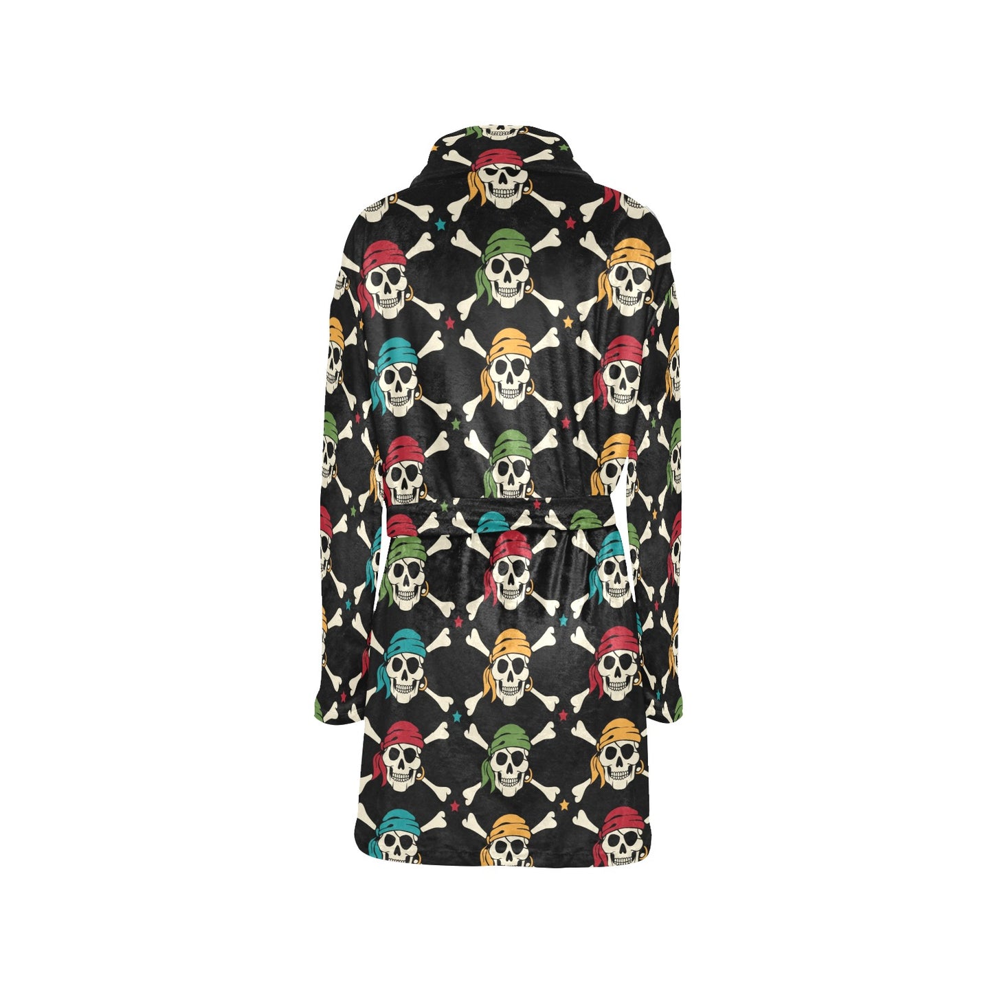 Pirate Pattern Print Design A01 Women's Fleece Robe