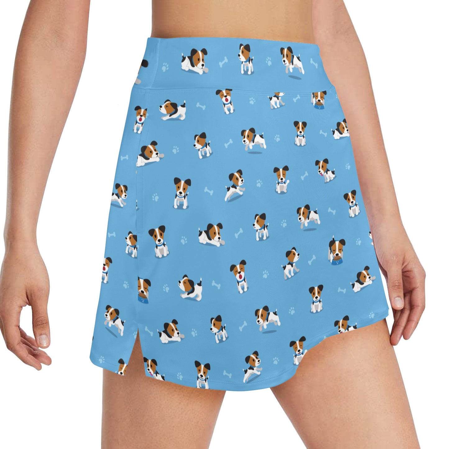 Russell Terriers Print Design LKS3010 Women's Golf Skirt with Pocket