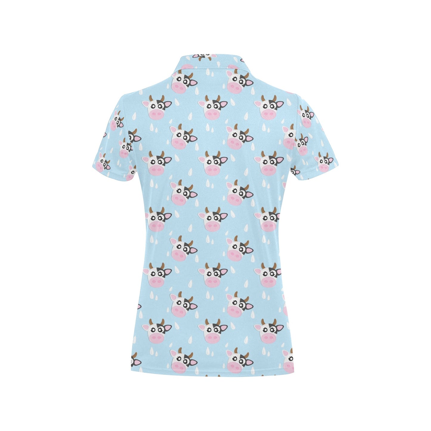 Cow Pattern Print Design 07 Women's Polo Shirt