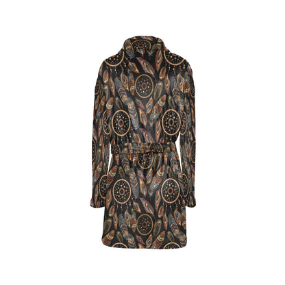Dream catcher embroidered style Women's Fleece Robe