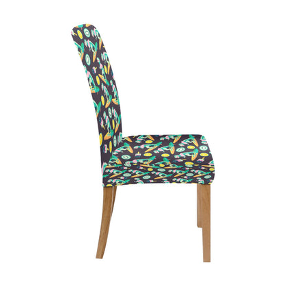 Surfboard T Rex Print Design LKS301 Dining Chair Slipcover