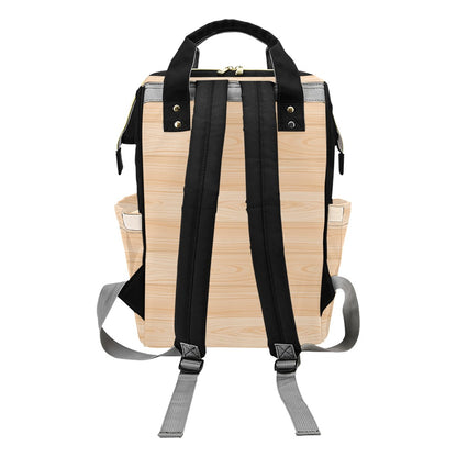 Wood Texture Print Design LKS302 Diaper Bag Backpack