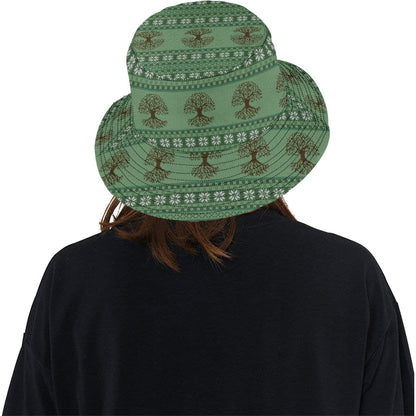 Tree Of Life Knit Style Print Design LKS301 Unisex Bucket Hat