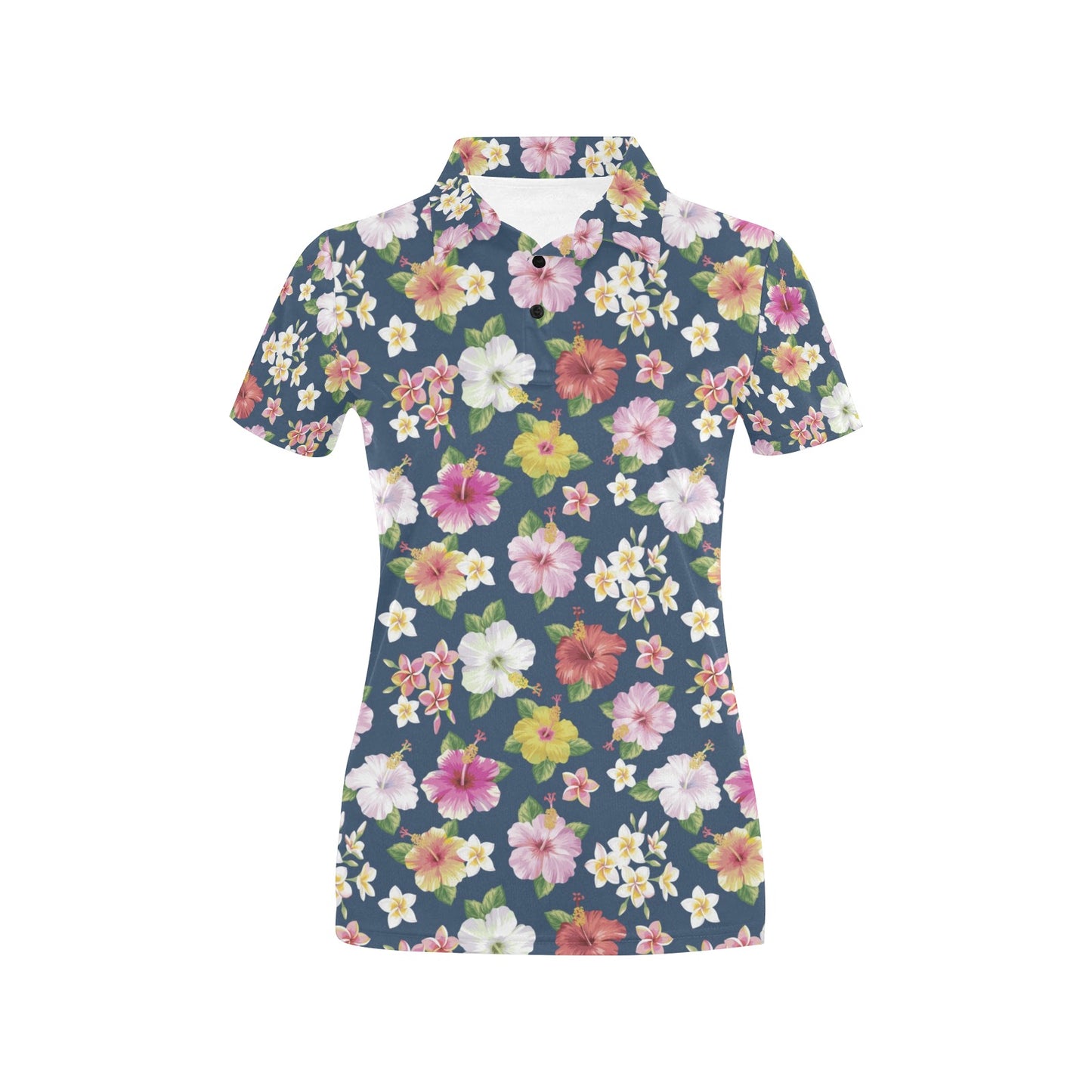 Hibiscus Sweet Print Design LKS304 Women's Polo Shirt