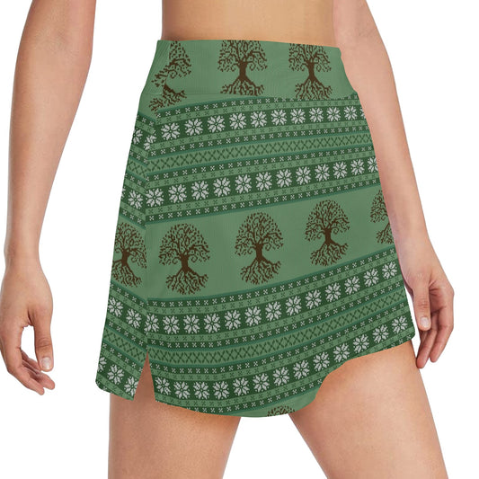Tree Of Life Knit Style Print Design LKS301 17" Golf & Pickleball Skort with Pockets
