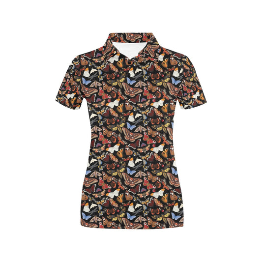 Butterfly Pattern Print Design 08 Women's Polo Shirt