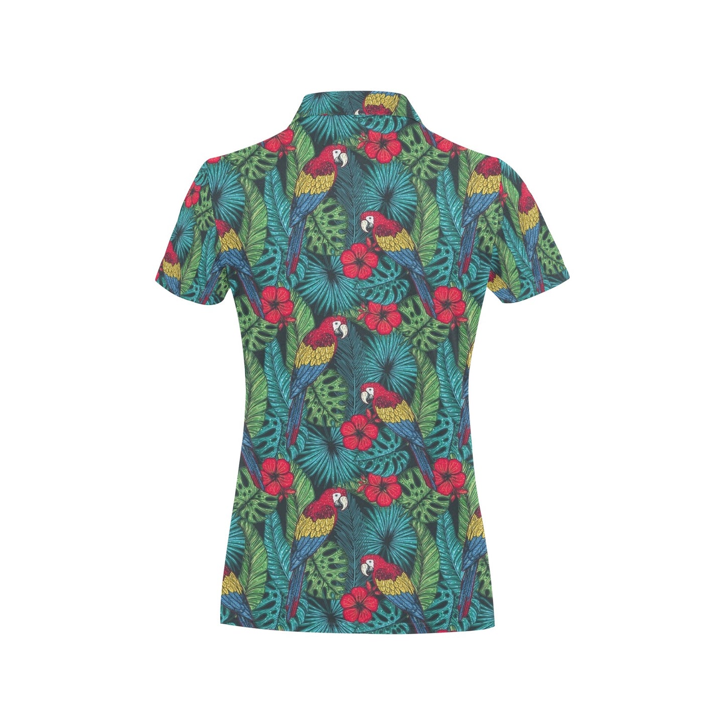 Parrot Pattern Print Design A05 Women's Polo Shirt