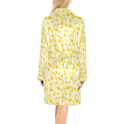 Bone cancer Pattern Print Design 01 Women's Fleece Robe