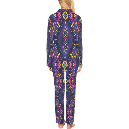 Aztec Pattern Print Design 07 Women's Long Pajama Set