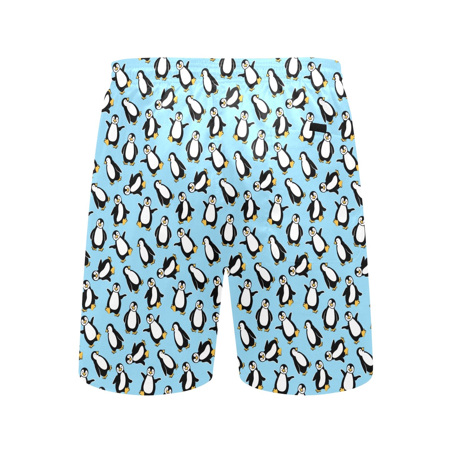 Penguin Happy Print Men's Swim Trunks Beach Shorts