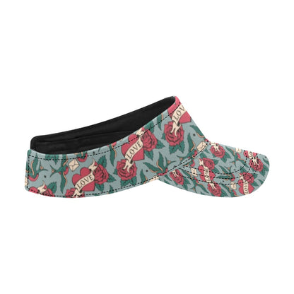 Tattoo Heart Print Design LKS301 Unisex Sun Visor