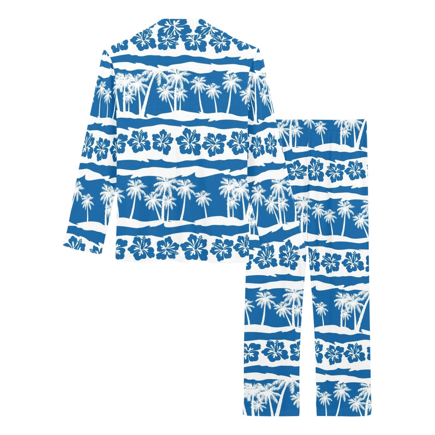 Hawaiian Themed Pattern Print Design H021 Women's Long Pajama Set