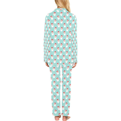 Santa Print Design LKS308 Women's Long Pajama Set