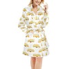 School Bus Print Design LKS306 Women's Fleece Robe