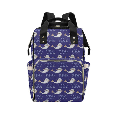 Sea Lion Print Design LKS404 Diaper Bag Backpack